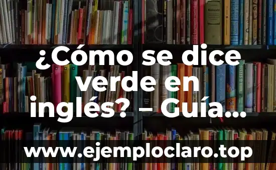 ¿Cómo se dice verde en inglés? – Guía completa para aprender vocabulario básico en inglés