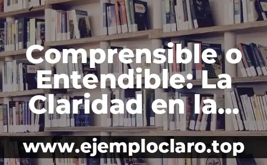 Comprensible o Entendible: La Claridad en la Comunicación