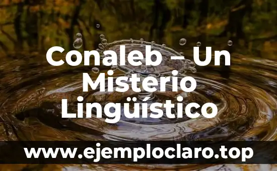 Conaleb - Un Misterio Lingüístico