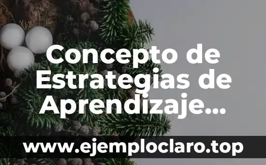 Concepto de Estrategias de Aprendizaje Significativo