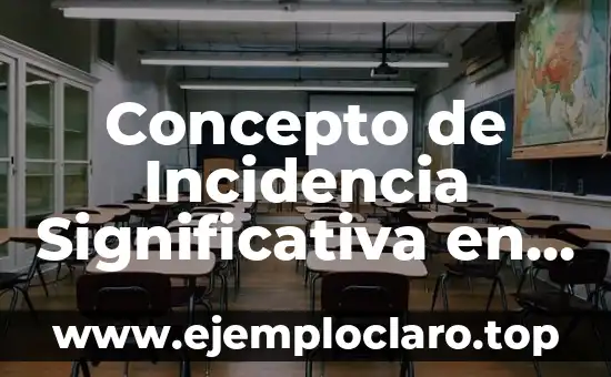 Concepto de Incidencia Significativa en Contabilidad
