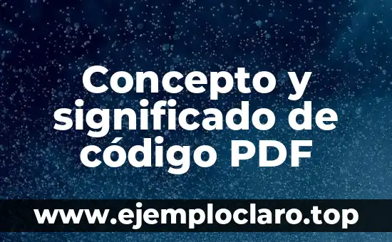 Concepto y significado de código PDF