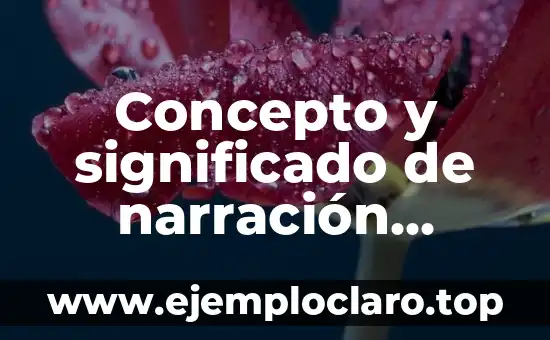 Concepto y significado de narración literaria