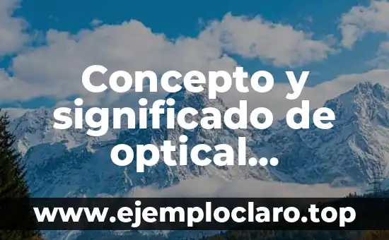 Concepto y significado de seguera toal 5 Concepto y significado de optical etimología