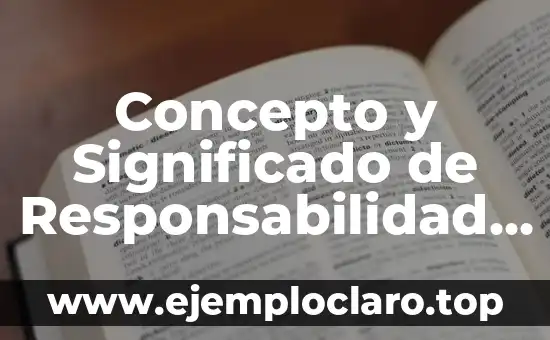 Concepto y Significado de Responsabilidad del Estado