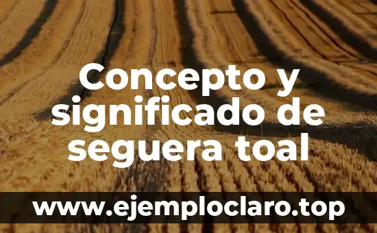 Concepto y significado de seguera toal