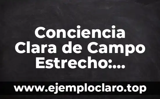 Conciencia Clara de Campo Estrecho: Entendiendo el Concepto