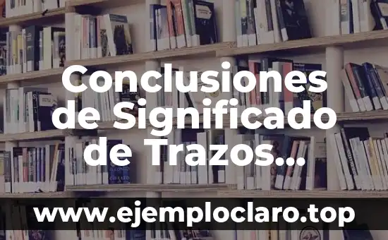 Conclusión de los Significados de los Trazos Topográficos 5 Conclusiones de Significado de Trazos Topográficos