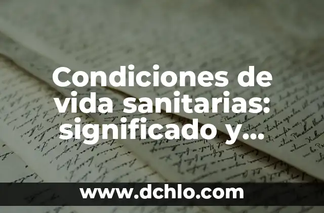 C贸mo hacer croquis de planta e instalaciones sanitarias a escala 5 Condiciones de vida sanitarias: significado y relevancia