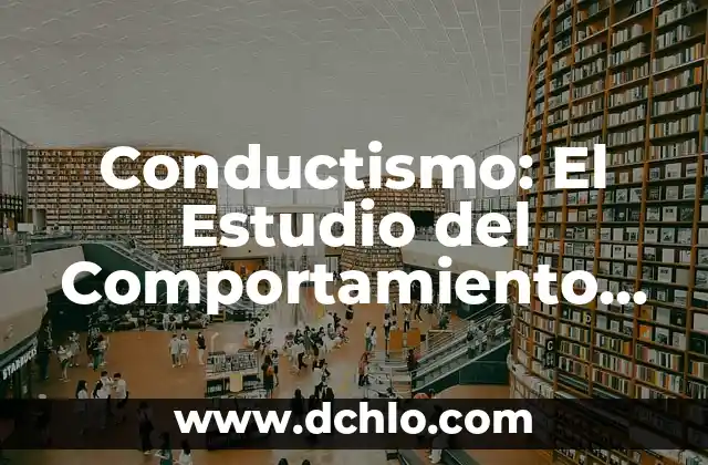 Técnicas de Estudio para Mejorar la Memoria 6 Conductismo: El Estudio del Comportamiento Humano