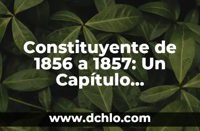 Diagonal: Un Concepto Geométrico Fundamental 8 Constituyente de 1856 a 1857: Un Capítulo Fundamental en la Historia Mexicana