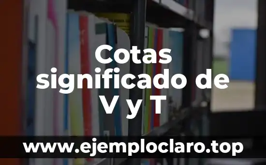 Cotas significado de V y T