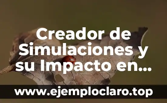 Creador de Simulaciones y su Impacto en la Tecnología