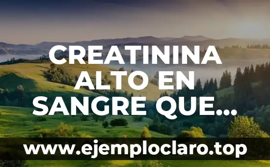 CREATININA ALTO EN SANGRE QUE SIGNIFICA: ¿POR QUÉ ES IMPORTANTE CONTROLAR LOS NIVELES DE CREATININA?