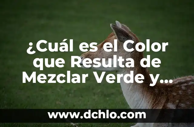 El Color Verde en la Bandera: Un Simbolismo Profundo 5 ¿Cuál es el Color que Resulta de Mezclar Verde y Amarillo?