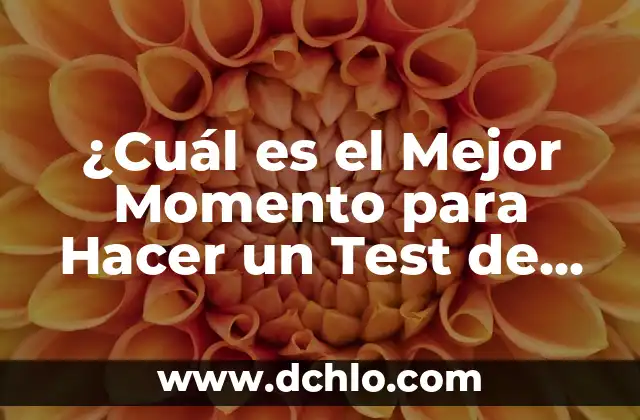 Cuándo Hacerse un Test de Embarazo: Guía Detallada y Completa 8 ¿Cuál es el Mejor Momento para Hacer un Test de Embarazo?