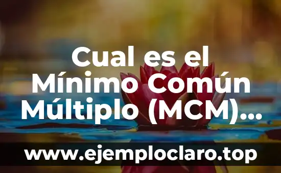 Cual es el Mínimo Común Múltiplo (MCM) – Definición y Ejemplos