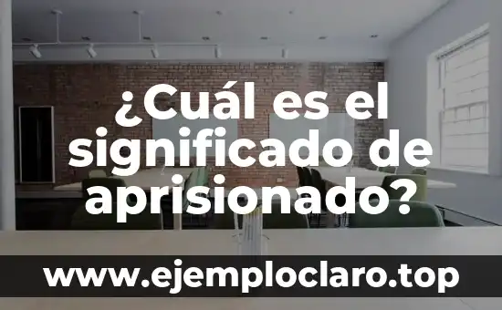 ¿Cuál es el significado de aprisionado?