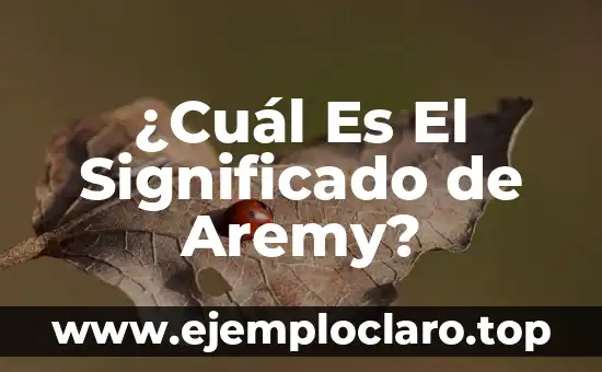 ¿Cuál Es El Significado de Aremy?