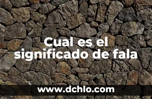 Embajadora de la Belleza Significado 5 Cual es el significado de fala