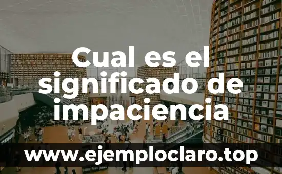 Cual es el significado de impaciencia