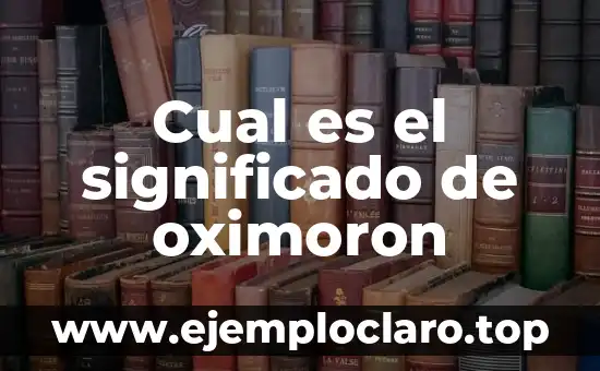 Cual es el significado de oximoron