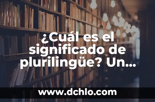 Divisibilidad de 1: ¿Cuál es el Significado de que cualquier Número es Divisor de 1? 8 ¿Cuál es el significado de plurilingüe? Un enfoque completo