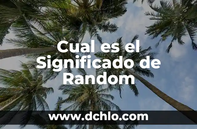 Estudios de Laboratorio Parciales: Descubriendo su Significado 3 Cual es el Significado de Random
