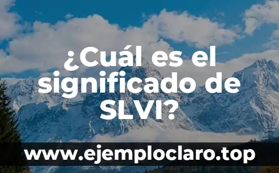 Evolución del Significado de Psicología 8 ¿Cuál es el significado de SLVI?