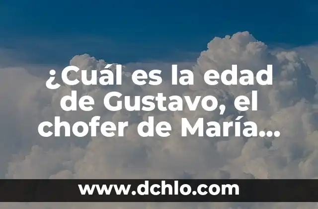 Base de Datos: Significado y Campos Explorado a Fondo 8 ¿Cuál es la edad de Gustavo, el chofer de María Teresa Campos?