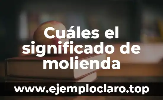 Cuáles el significado de molienda