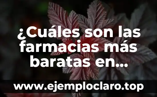 ¿Cuáles son las farmacias más baratas en México?