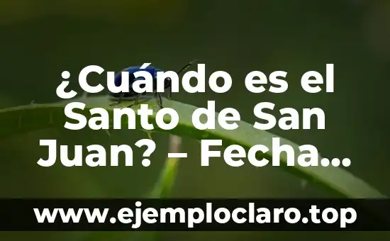 El Folklore de Jalisco: Un Viaje a Través de las Tradiciones Populares 7 ¿Cuándo es el Santo de San Juan? – Fecha, Tradiciones y Significado