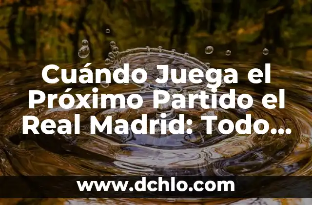 Final de Bailando con las Estrellas: ¿Quién será el próximo campeón? 4 Cuándo Juega el Próximo Partido el Real Madrid: Todo lo que Debes Saber