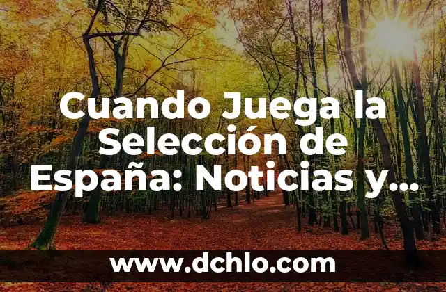 ¿A qué hora juega España Sub-21 en el partido de hoy? 4 Cuando Juega la Selección de España: Noticias y Horarios de Partidos