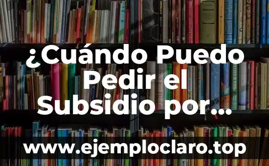 ¿Cuándo Puedo Pedir el Subsidio por Desempleo? Guía Completa y Actualizada