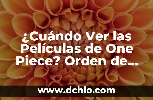 Estanzuela: Un Vistazo a la Estructura Poética 6 ¿Cuándo Ver las Películas de One Piece? Orden de Vistazo y Guía Definitiva