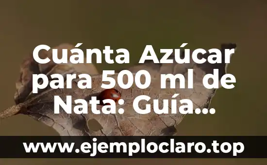 Como hacer nata para montar en Thermomix 4 Cuánta Azúcar para 500 ml de Nata: Guía Completa para la Preparación de Postres