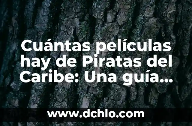 ¿Por qué Hay que Poner el Modo Avión en el Avión? 5 Cuántas películas hay de Piratas del Caribe: Una guía completa