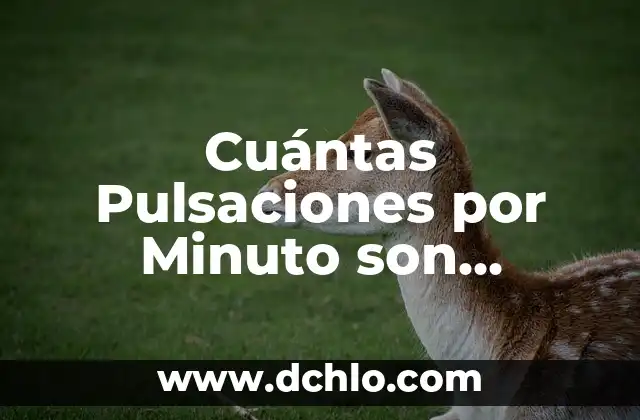¿Qué pasa si tengo las pulsaciones en 100? 3 Cuántas Pulsaciones por Minuto son Normales