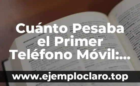 Cuánto Pesaba el Primer Teléfono Móvil: Una Visión Retro a la Era de los Brick Phones