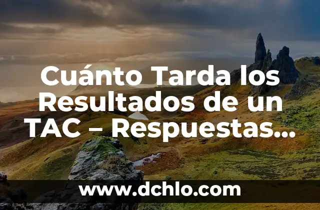 Cuánto tarda en descongelarse la carne: Guía completa 4 Cuánto Tarda los Resultados de un TAC – Respuestas y Tiempos de Espera