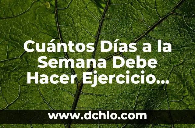 4 Dias Sin Comer ¿Cuánto Adelgaza? ¡Descubre la Verdad! 6 Cuántos Días a la Semana Debe Hacer Ejercicio para Mantener una Buena Salud