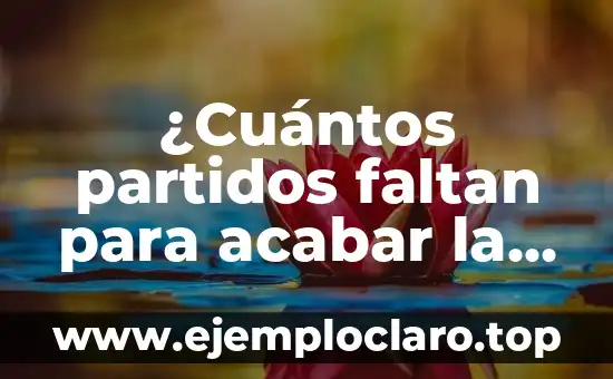¿Cuántos partidos faltan para acabar la Liga? – Guía completa para seguir la competición