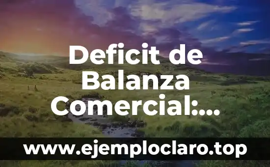 Balanza de Pagos: Definición y Explicación Detallada 6 Deficit de Balanza Comercial: Entendiendo su Impacto Económico