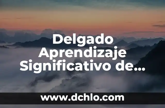 Tipos de Aprendizaje Significativo Ausubel: Guía Completa con Ejemplos 7 Delgado Aprendizaje Significativo de Ausubel: Un Enfoque Efectivo