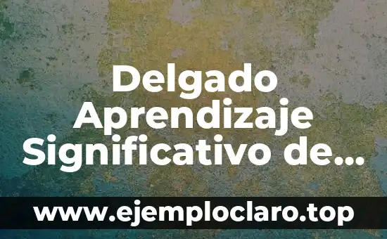 Delgado Aprendizaje Significativo de Ausubel: Un Enfoque Efectivo