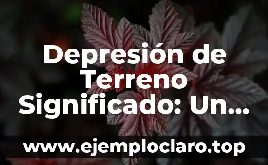 Depresión de Terreno Significado: Un Análisis Detallado