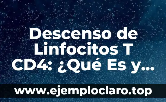 Descenso de Linfocitos T CD4: ¿Qué Es y Por Qué Es Importante?