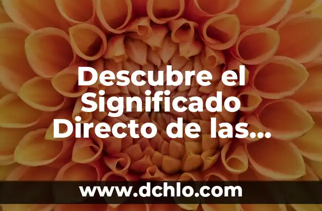 Significado Directo de las Palabras 4 Descubre el Significado Directo de las Palabras: Guía Completa